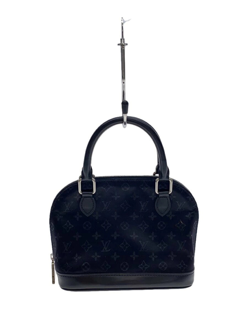 LOUIS VUITTON Alma Monogram Satin Black Canvas All over